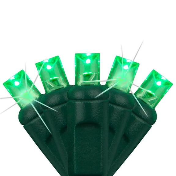 SoftTwinkle LED Green Christmas Mini Twinkle Lights for Bedroom, St Patricks Day, 50 CT, 17 ft, Green Wire, Connectable
