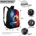 thumbnail image 5 of Binienty Flame Soccer Print Kids School Backpack for Teens 7-14 17 Inch Laptop Sleeve Customizable Shoulder Strap Large Capacity Casual Travel Daypack Bookbag, 5 of 6