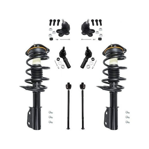 Front Strut Coil Spring Ball Joint Tie Rod Kit - Compatible with 2000 - 2005 Pontiac Bonneville 2001 2002 2003 2004
