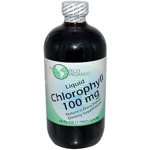 World Organic, Liquid Chlorophyll, 100 mg, 16 fl oz (474 ml) (Pack of