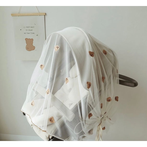La mosquitera de bebé con cordón original para cochecitos, asientos de automóvil, moisés y portabebés: protección de malla ultrafina contra mosquitos, no-See-Ums y avispas