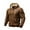 Brown&&100, variant on CONROSES Mens Leather Hoodies Solid Color Pu Hoodie for Men Long Sleeve Thick Pullover Hooded Sweatshirt Soft Fall Winter Sweatshirts With Pocket