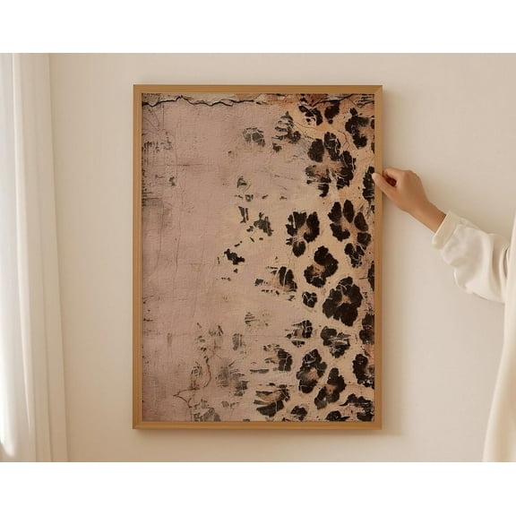Leopard Wall Art, Leopard Pattern Print, Leopard Print, Modern Wall Art, Blush Pink Art, Trendy Aesthetic Apartment Decor, Wall Art, Modern Wall Decor, 8x12 UNFRAMED