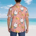 thumbnail image 6 of Balery Rabbit So Cute Print Men's Hawaiian Shirts Short Sleeve Beach Shirt Relaxed Fit Vacation Button Down Shirts-XX-Large, 6 of 9