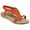 Orange, variant on Divaz Womens Nicosia Elasticated T Bar Sandal