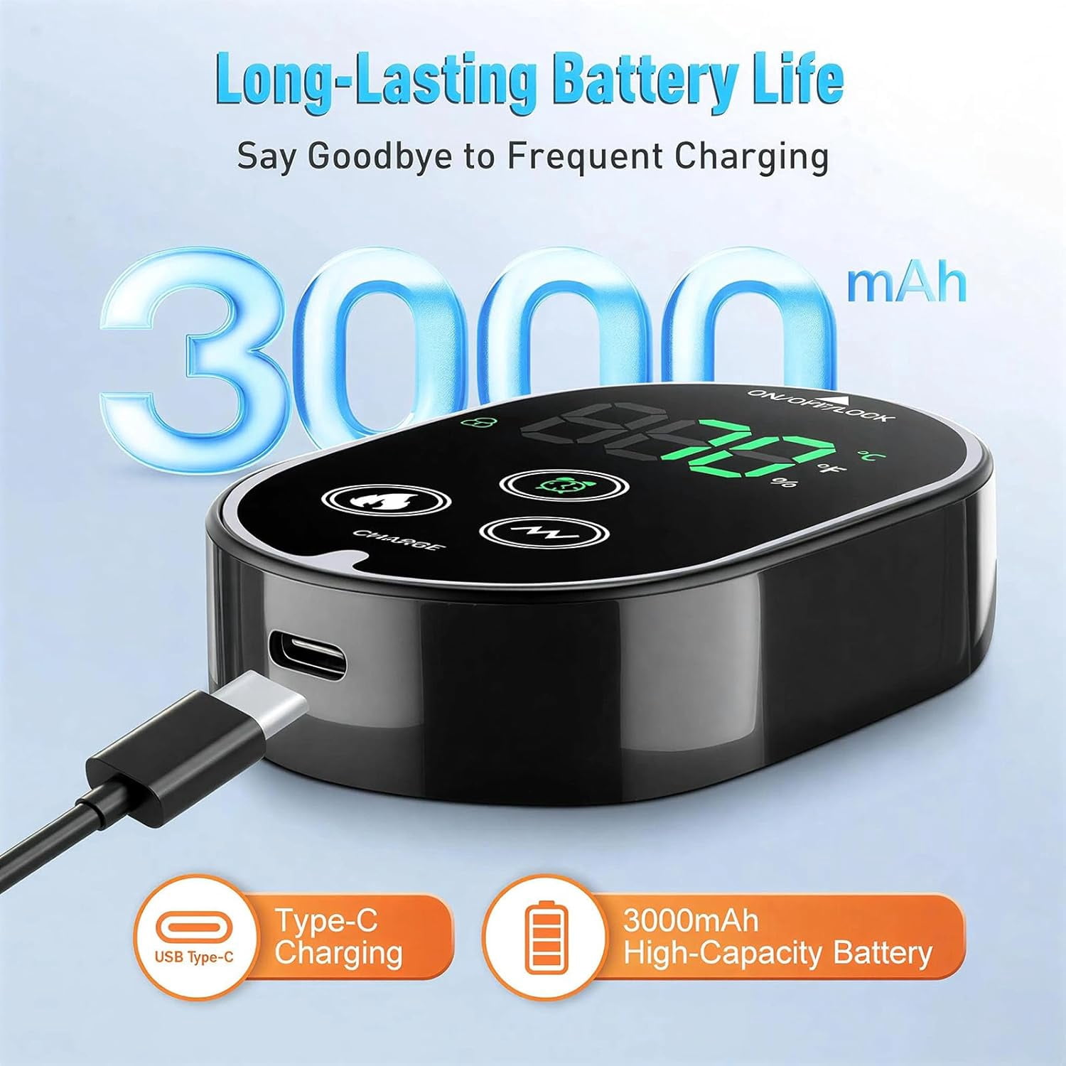 2026 Upgraded Cordless Foot Massager for Neuropathy, Heated & Vibrating Ankle Wrap with 6 Heat Levels & 3 Modes, 3000mAh Rechargeable Battery, Flexible Fit for Pain Relief & Circulation