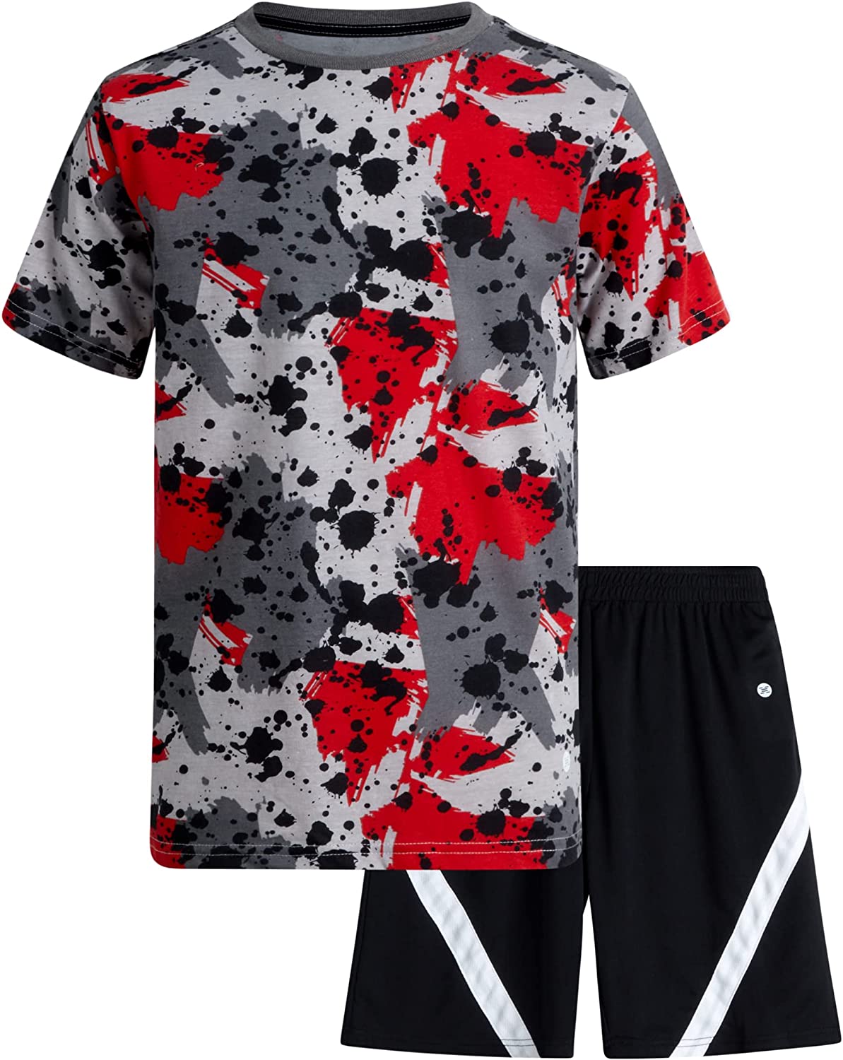 RBX Boys' Activewear Short Set Short Sleeve TShirt and Gym Shorts