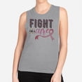 thumbnail image 2 of Fight for a Cure Women's Muscle Tank Small Heather Grey, 2 of 5