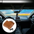 thumbnail image 3 of Unique Bargains Car Trash Can Hanging Car Air Vent Faux Leather Trash Bin 1 Pc Brown, 3 of 7