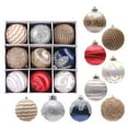 thumbnail image 2 of LSLJS 9 Pcs Christmas Tree Ball Ornaments - 3.14 inch Silk Thread Foam Christmas Ball Pendant Shatterproof Colorful Xmas Tree Hanging Bauble Sphere Christmas Decorations Holiday Party Supplies, 2 of 6
