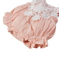 thumbnail image 5 of Newborn Baby Girls Summer Sleeveless Romper Toddler Ruffle Lace Floral Jumpsuit Bodysuit, 5 of 6
