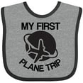 thumbnail image 3 of Inktastic My First Plane Trip Airplane Boys or Girls Baby Bib, 3 of 4