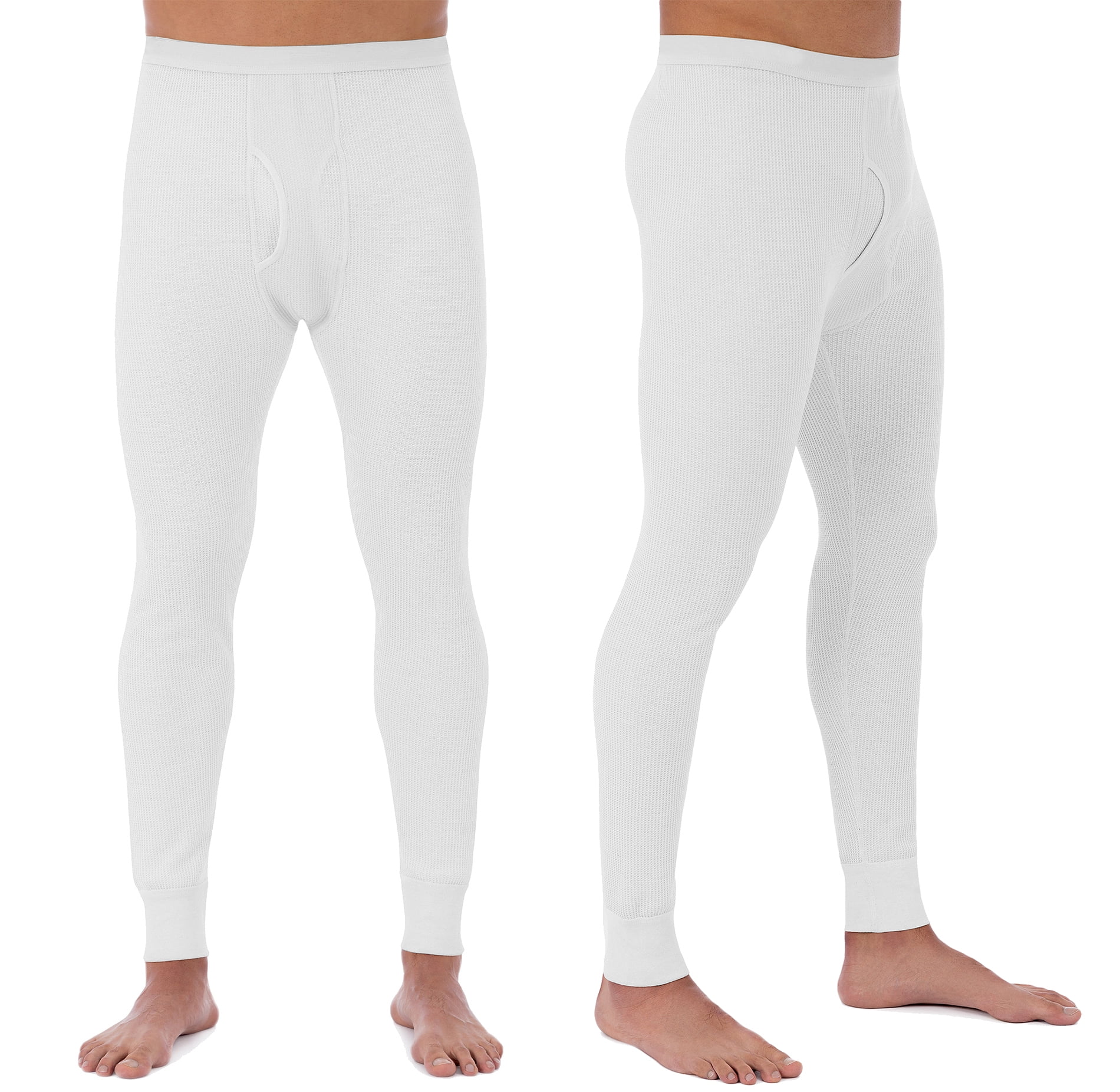 Men's Cotton Waffle Knit Thermal Underwear Pajama Stretch Sleepwear ...