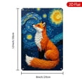 thumbnail image 2 of 1pc Metal Wall Art, 8x12 Inches, Featuring a Vibrant Fox Design Against a Starry Night Background, Rustproof & UV Protected, Perfect for Home Decor, Bedroom, Living Room, Office, Animal Lover Gift, 2 of 7