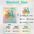 thumbnail image 6 of Dinosaur Blanket for Girls, Just A Girl Who Loves Dinosaurs Throw Blanket, Soft Kids Kawaii Blanket Dinosaurs Gifts for Birthday Christmas 50x60 inches, 6 of 6