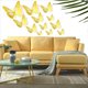thumbnail image 2 of Mariposa hueca 3D imitación hueca de metal mariposa decoración de pared hogar sala de estar pegatina de decoración de mariposa tridimensional, 12 piezas de oro brillante, 2 of 4