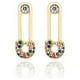 thumbnail image 1 of Arete broquel dorado CYRA modelo segurito con circonia, 1 of 3