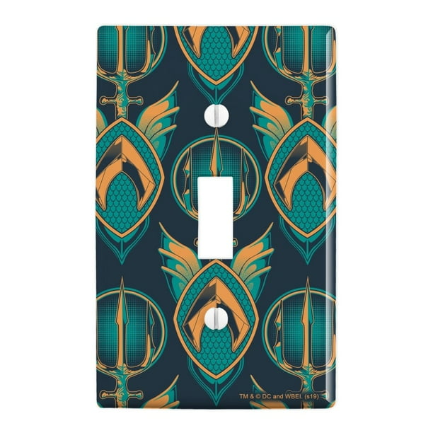 Aquaman Movie Logo Trident Pattern Plastic Wall Decor Toggle Light