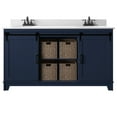 thumbnail image 4 of Twin Star Home 60" Sliding Barn Door Double Sink Bathroom Vanity with 4 Woven Baskets, 4 of 8
