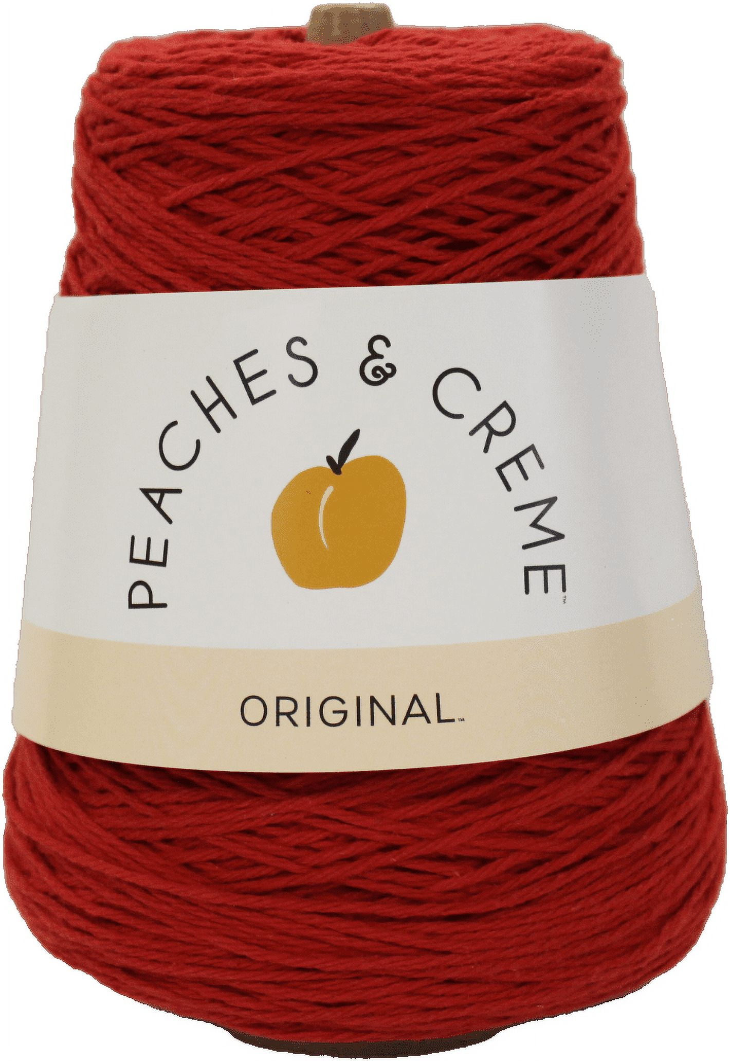 (2 pack) Peaches & Creme Cotton Cone Red Yarn, 14 Oz.