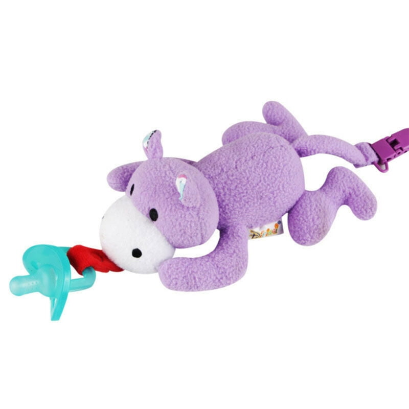 Pacifier Clip Fun Plush Animal Toy Soother Nipple Holder For Kid Baby Boy Girl U 