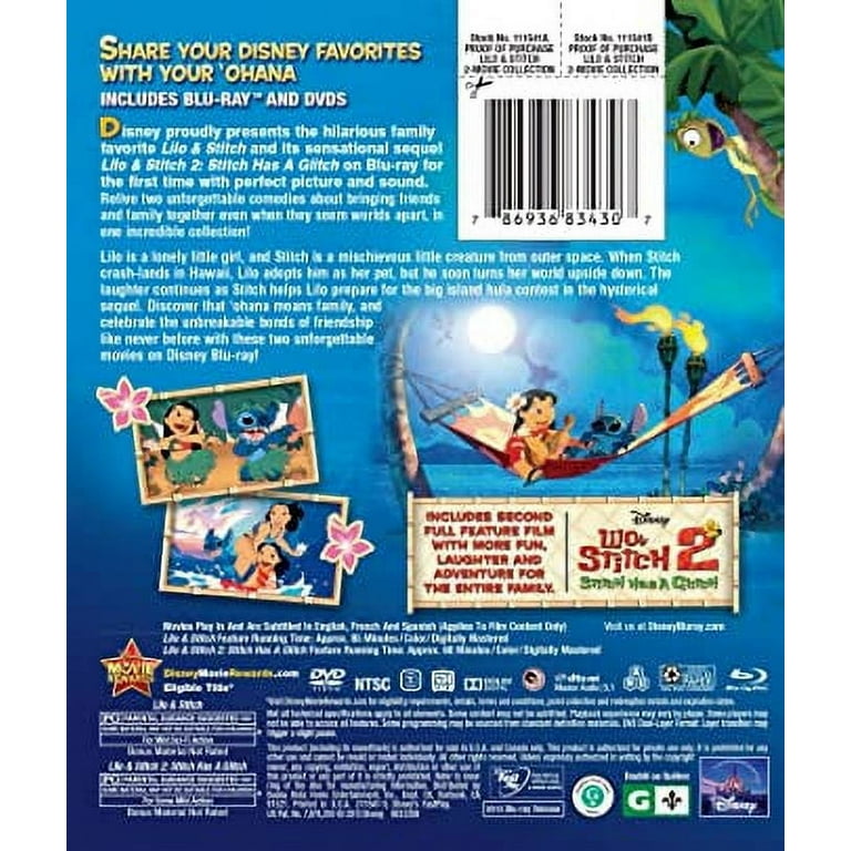 Disney, Lilo & Stitch 2-Movie Collection, Blu-ray + DVD + Digital