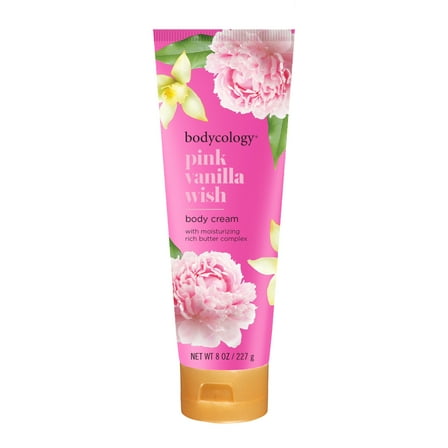Bodycology Shea Butter Body Cream, Pink Vanilla Wish 8 oz.