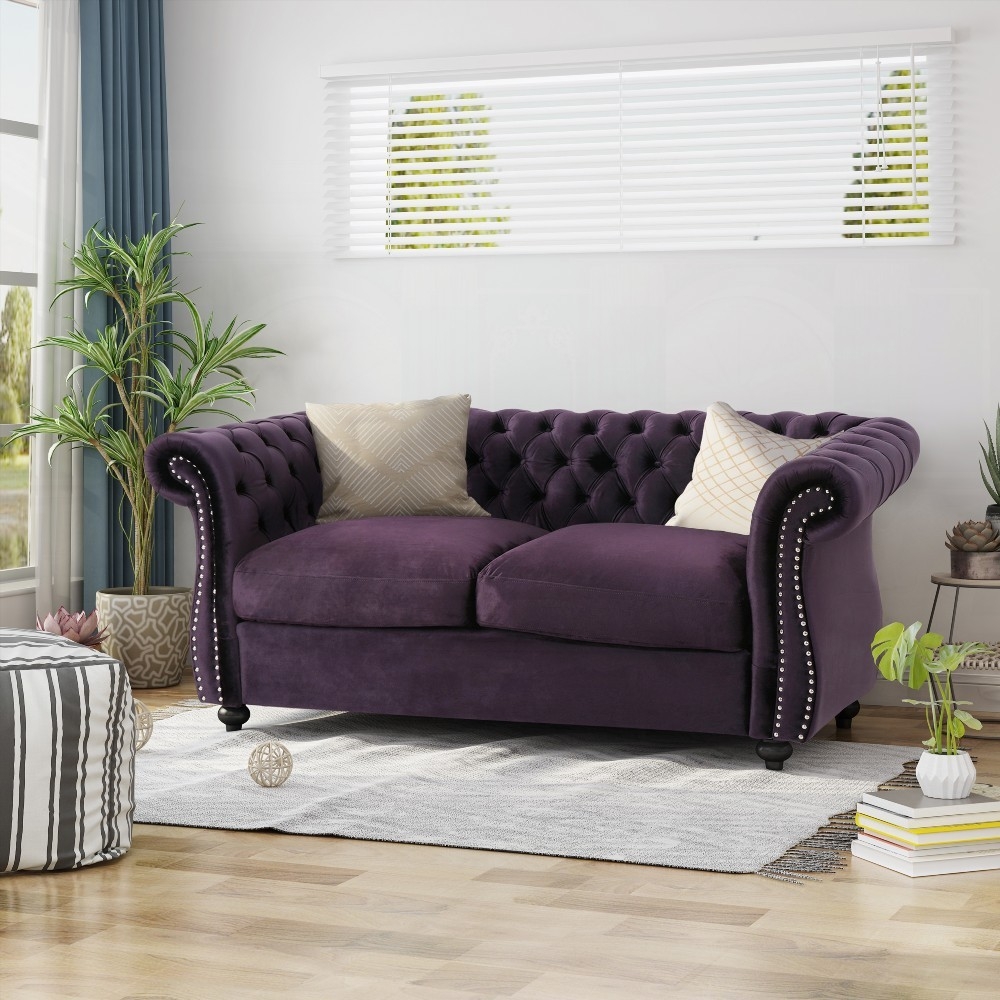 Plush Comfort Loveseat with Traditional Chesterfield Style|Deep Button Tufting