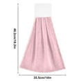 thumbnail image 2 of 2 Pcs Kitchen Hand Towels with Hanging Loops Absorbent Soft Fast Drying Decor Bath Towels Pale Pink, 2 of 7