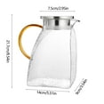 thumbnail image 3 of JingChun Glass Pitcher, Water Pitcher with Lid, Large Juice Pitchers for Drinks, Glass Water Carafe, Glass Tea Jug, Beverage Pitcher, 3 of 6