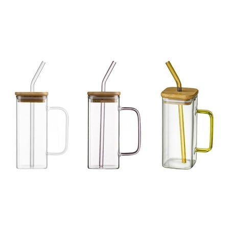 

Taza De 400 Ml Vaso De Bebida Cuadrado Transparente Para Té Agua Estilo C