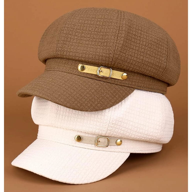 Women Newsboy Caps Warm Visor Beret Hat Cozy Trendy Vintage 