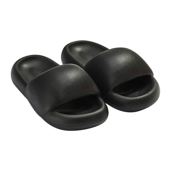 Hoshose Womens Slippers Clearance Slip on Sandals Women Slippers Fashion Sandals Women Comfortable Thick Bottomed Shoes for Women Sandals Bathroom Bath Shoes for Women Men, Black