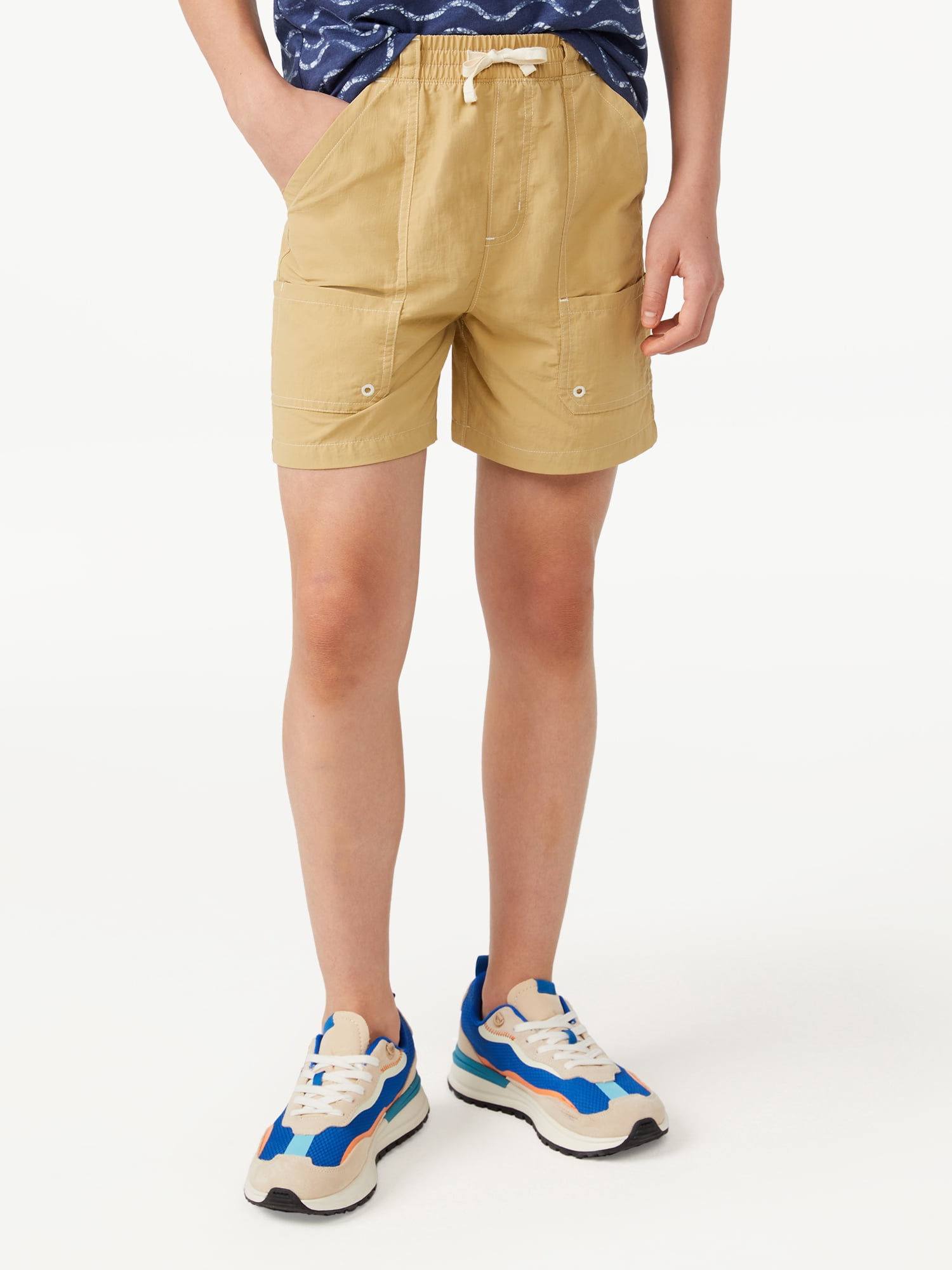 Free Assembly Boys Camp Shorts, 3-Pack, Sizes 4-18