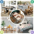thumbnail image 5 of Pioneer Flower Floral Print Pattern Rectangle Tablecloth 60x102in,Waterproof Polyester Rectangle Table Cloth, Wipeable Spillproof Polyester Tablecloth for Dining, Camping, Indoor and Outdoor, 5 of 6