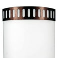 thumbnail image 2 of 18W Wall Lamp with Acrylic Plate and Steel Trim, White and Rustic Brown- Saltoro Sherpi, 2 of 5