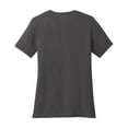 thumbnail image 5 of Port & Company Ladies Core Cotton V-Neck T-Shirt Charcoal Medium, 5 of 5