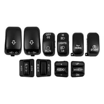 10x Replacement Black Switch Button Cap For Harley Touring Softail Dyna 96-2013