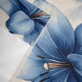 thumbnail image 6 of Blue Lily Flowers Valances for Windows Watercolor Spring Floral Rod Pocket Curtain Valance Window Treatment Short Curtains for Kitchen Living Room, 60"x18", 6 of 9