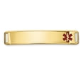 thumbnail image 1 of 14K Yellow Gold Epoxy Enameled Medical ID Off Ctr Plate # 819, 1 of 2