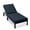 Black, variant on LeisureMod Chelsea Aluminum Patio Chaise Lounge Chair With Light Gray Cushions