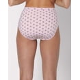 thumbnail image 3 of Hanes Ultimate ComfortSoft Women's Underwear High Cut, 5-Pack, Cotton Stretch Ballerina Slipper PE Heather/White/Concrete Heather/Black/Quad Dots 9, 3 of 5