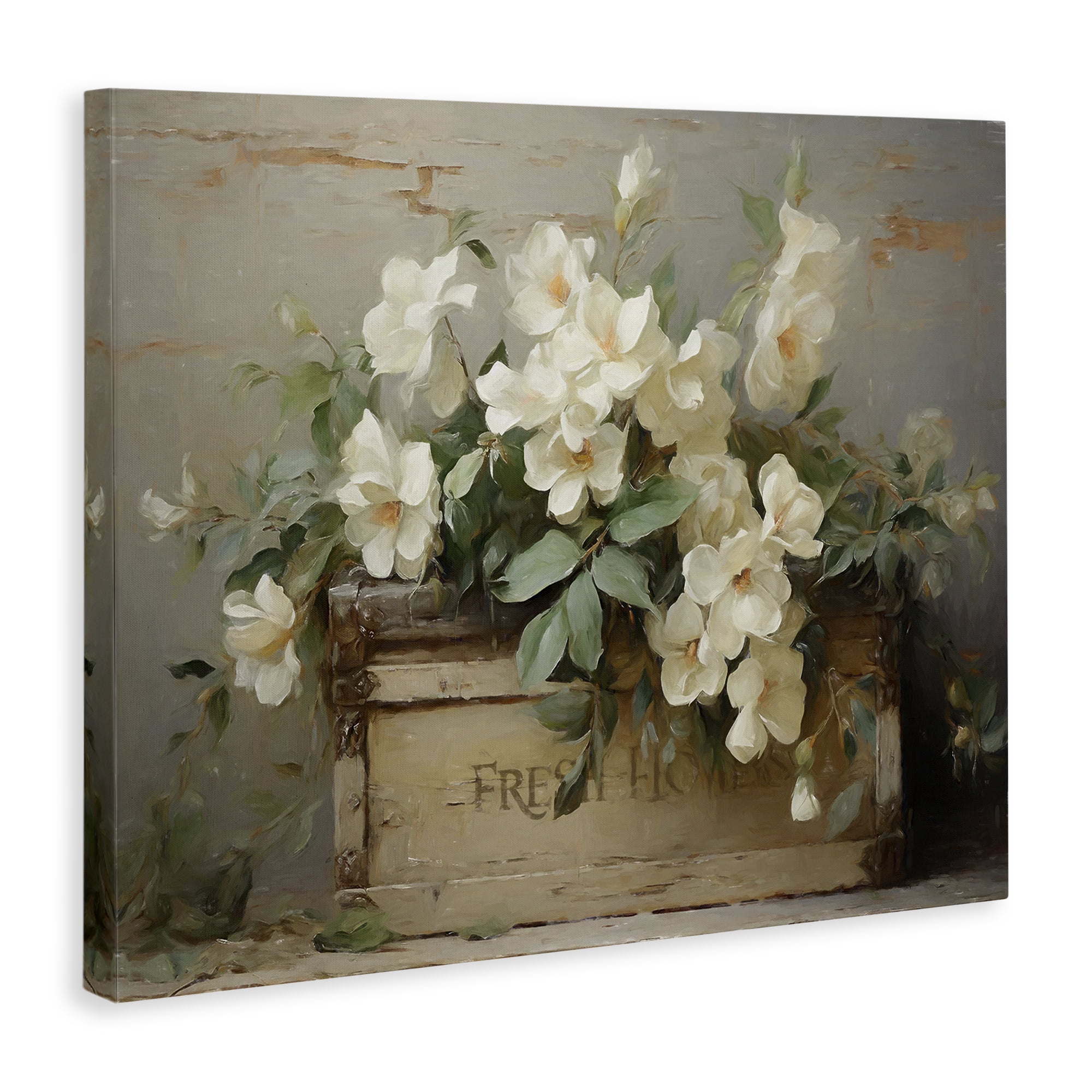 Stupell Industries Fresh Rustic Flowers Botanical & Floral Painting Gallery Wrapped Canvas Art Print Wall Art, 30 x 24