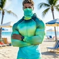 thumbnail image 4 of Yaoyar UPF 50+ Fishing Shirts for Men UV Protection Hoodie Shirt with Neck Gaiter Long Sleeve Quick Dry Hiking Sun Shirts, 4 of 5
