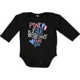 thumbnail image 3 of Inktastic Pink or Blue, Big Brother Loves You Footprints and Heart Boys Long Sleeve Baby Bodysuit, 3 of 5