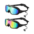 thumbnail image 2 of 2 piezas gafas gafas de piscina gafas resistentes al agua a prueba de fugas con tapones para el tapón para la oreja gafas de natación gafas de, 2 of 8