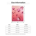 thumbnail image 2 of Pink Crystal Lightweight Plush Fuzzy Cozy Soft Blankets 80"X60", 2 of 5