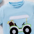 thumbnail image 5 of mgoYE Back to School Toddler Baby Boy Outfit 12 18 24 Months 2T 3T 4T Embroidery T Shirt and Shorts Set First Day of Preschool Kindergarten Clothes(Blue,18-24 Months), 5 of 8