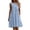 Z1#Blue1000, variant on Puliio Summer Dresses for Women Sleeveless Round Neck Linen Blend Ruffle Hem Casual Dress with Pockets
