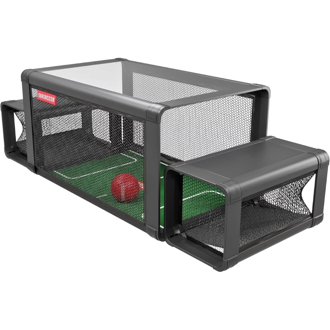 Subsoccer S7 Premium Bench Soccer Game Set Black Steel Frame Portable Indoor Outdoor Table Football